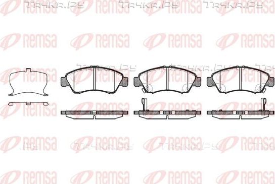 Тормозные колодки Remsa передние для Honda Logo 1999-2002. Артикул 0419.22