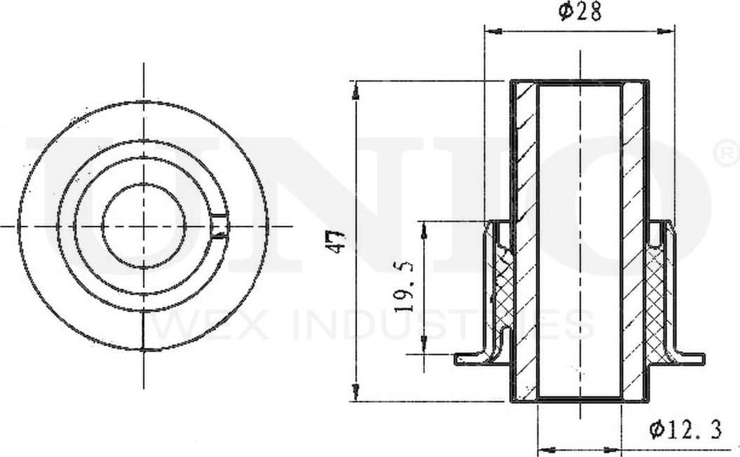 Втулка реактивной тяги (Unio). Артикул RMP-10165