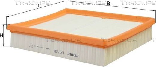 Воздушный фильтр Mahle-Knecht. Артикул LX 539