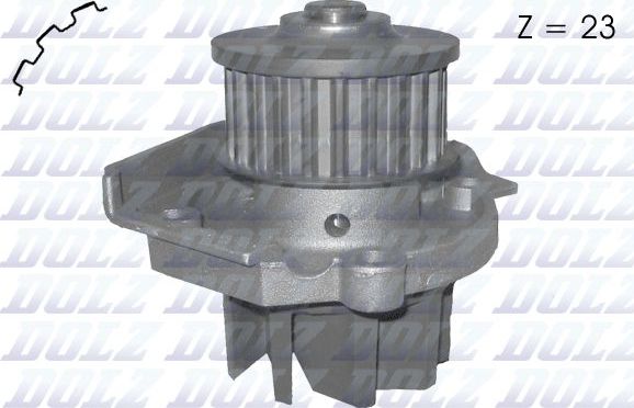 Помпа (водяной насос) Dolz для Fiat Albea 2002-2009. Артикул S320