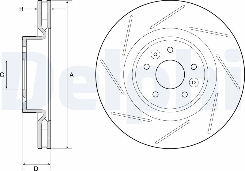 Тормозной диск Delphi. Артикул BG9224C