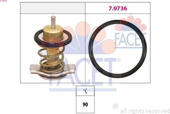 Термостат Facet Made in Italy - OE Equivalent для SsangYong Actyon Sports II 2012-2016. Артикул 7.7973