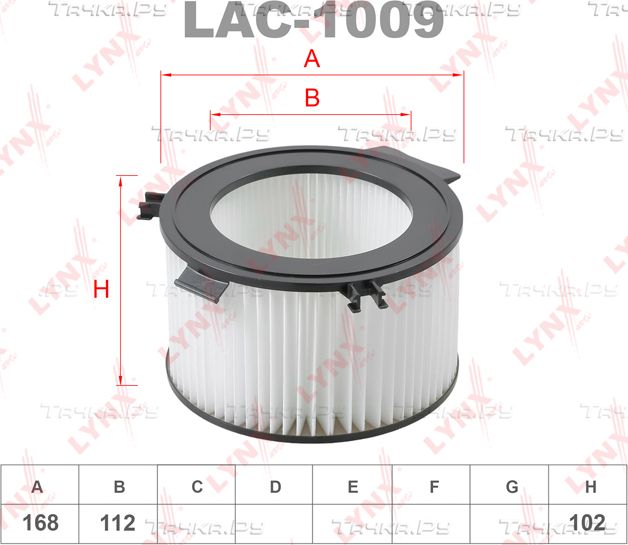 Салонный фильтр LYNXauto. Артикул LAC-1009