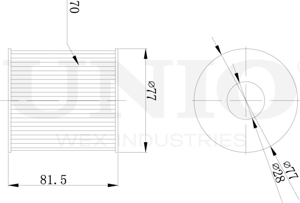 Фильтр масляный (Unio). Артикул FLT-20111