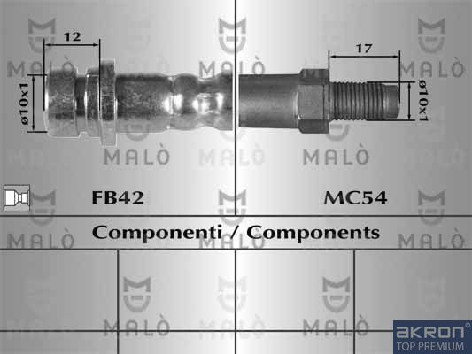 Тормозной шланг Malo. Артикул 80967