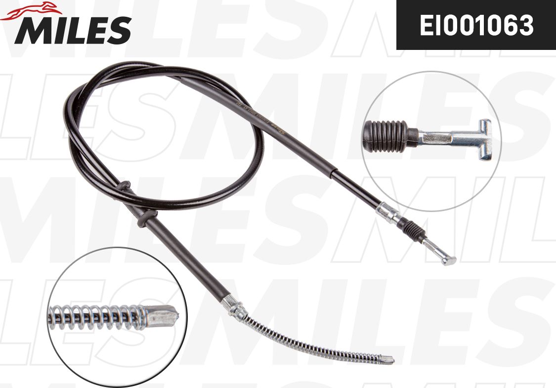 Трос ручника (тросик ручного тормоза) Miles. Артикул EI001063