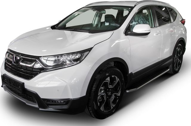 Пороги алюминиевые Rival Premium для Honda CR-V V 2017-2025. Артикул A173ALP.2103.1
