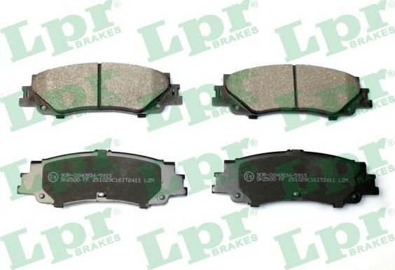 Тормозные колодки LPR для Lexus LX 600 2021-2026. Артикул 05P2411