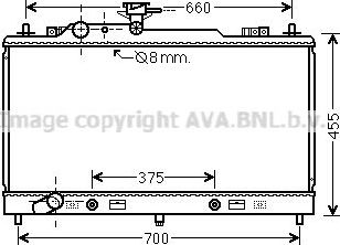 Радиатор охлаждения двигателя AVA для Mazda 6 I (GG) 2005-2007. Артикул MZ2223