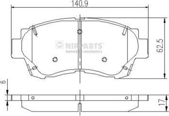 Тормозные колодки Nipparts. Артикул J3602060