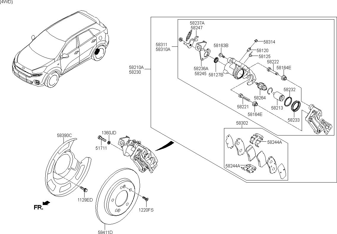 Тормозной диск Hyundai / KIA. Артикул 58411C9500