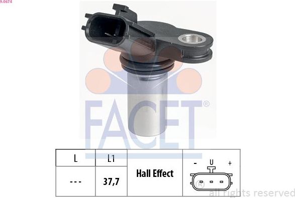 Датчик положения распредвала Facet Made in Italy - OE Equivalent. Артикул 9.0674