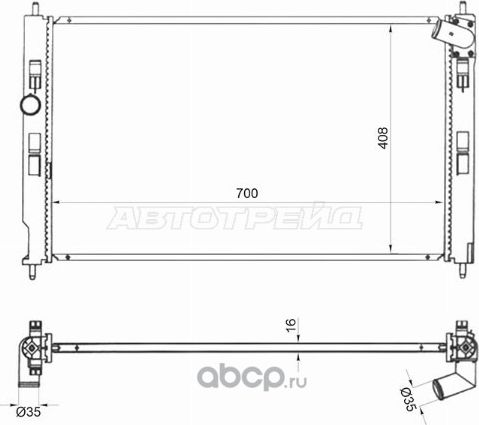 Радиатор MITSUBISHI ASX 10-16LANCER X 07-16OUTLA (SAT). Артикул MC008802