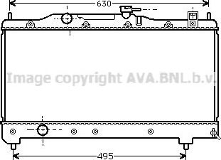 Радиатор охлаждения двигателя AVA. Артикул TO2237