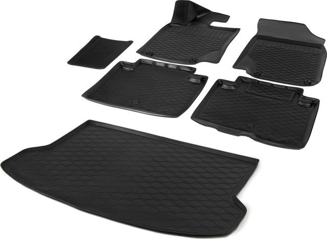 Комплект ковриков Rival для салона и багажника Geely Atlas 2018-2022. Артикул K11903002-1