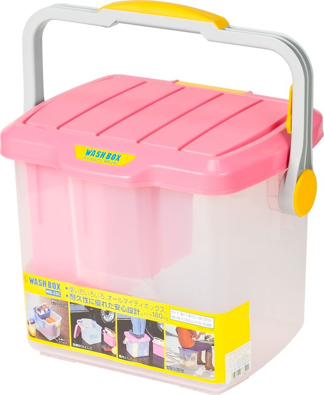 Ящик экспедиционный Iris Ohyama RV BOX WASH BOX 25C, 25 литров 41x31x32,5 см, Розовый. Артикул WB-25CPink