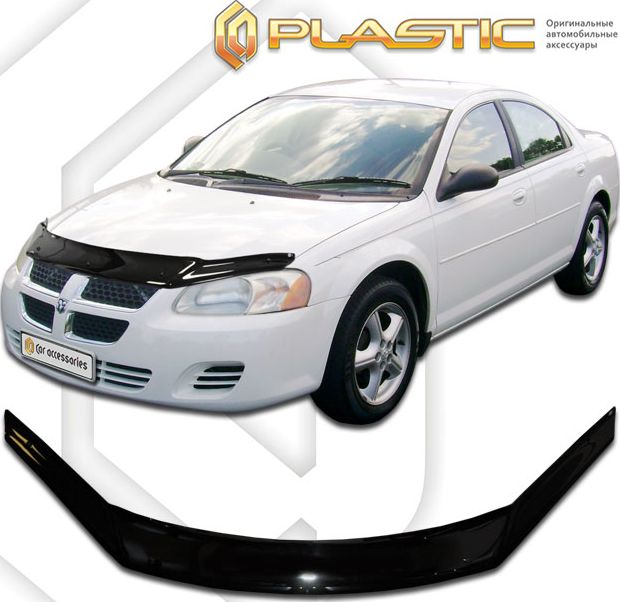 Дефлектор СА Пластик для капота (Classic черный) Dodge Stratus 2004-2006. Артикул 2010010104740