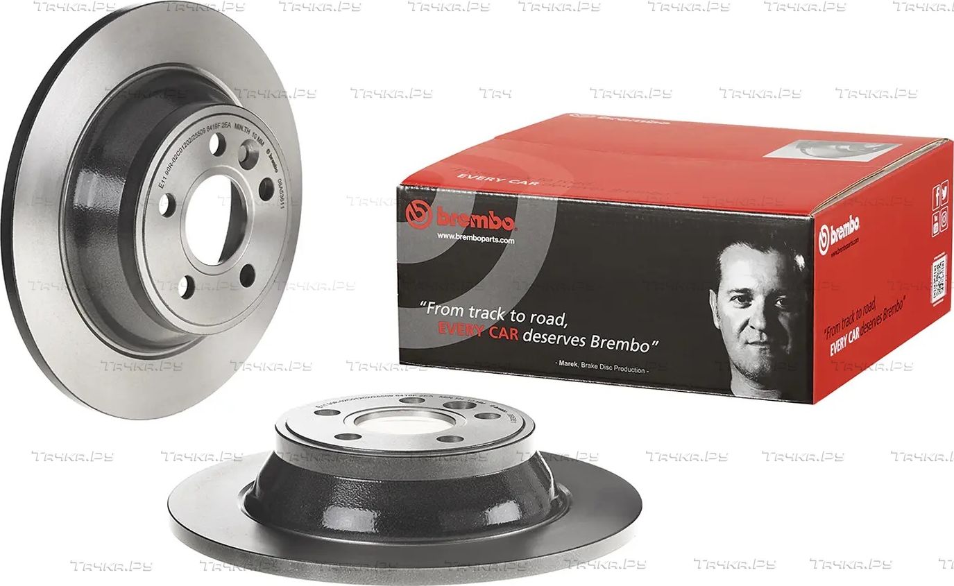 Тормозной диск Brembo UV Coated задний для Volvo XC70 II 2007-2016. Артикул 08.A536.11