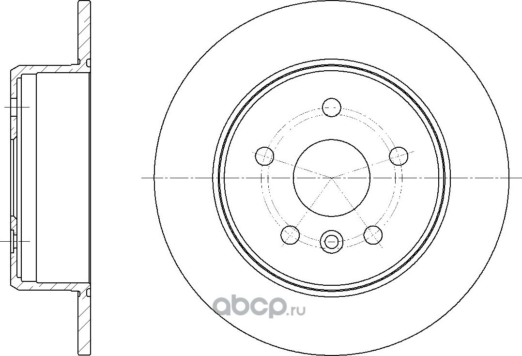 Диск тормозной (G-Brake). Артикул GR01136