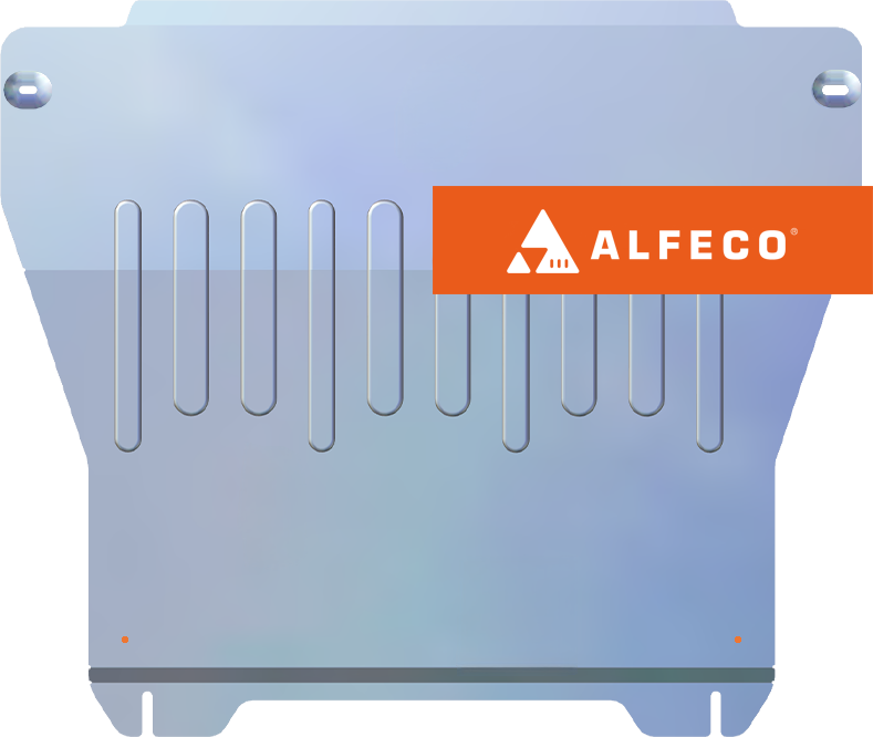 Защита алюминиевая  Alfeco (4 мм) для картера и КПП (установка на кронштейны) Exeed VX 2021-2026. Артикул ALF.61.03AL4