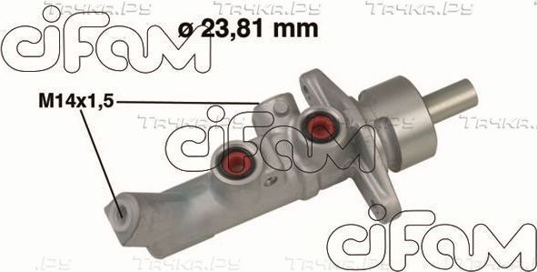 Тормозной цилиндр главный Cifam (алюминий). Артикул 202-648