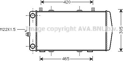 Радиатор охлаждения двигателя AVA. Артикул SA2004