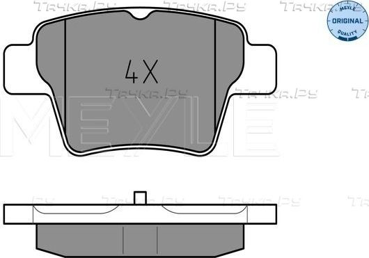 Тормозные колодки Meyle Original. Артикул 025 241 5017