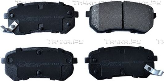 Тормозные колодки ASAM задние для Kia Picanto I 2004-2011. Артикул 55431