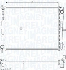 Радиатор охлаждения двигателя Magneti Marelli. Артикул 350213165300