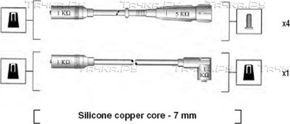 Высоковольтные провода (провода зажигания) (комплект) Magneti Marelli. Артикул 941055040529