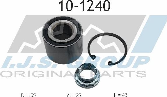 Ступичный подшипник (комплект) IJS Group задний правый/левый для Mercedes-Benz A-Класс I (W168) 1998-2001. Артикул 10-1240