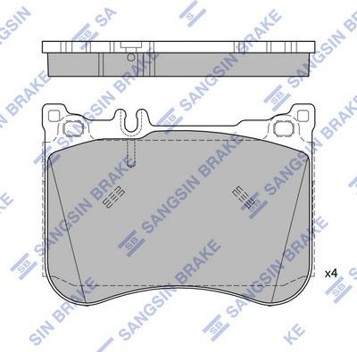 Тормозные колодки Sangsin Hi-Q. Артикул SP4390