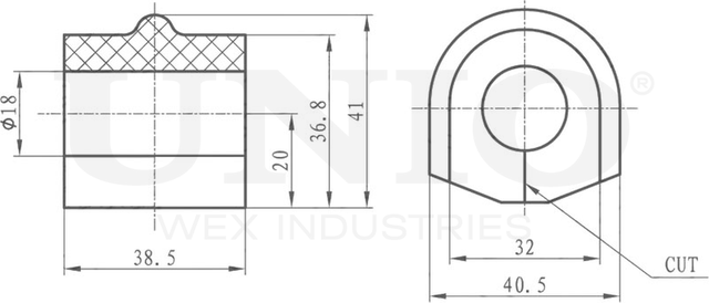 Втулка стабилизатора (Unio). Артикул RMP-10171