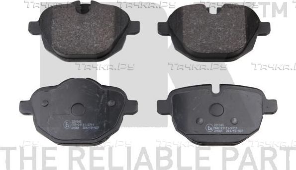 Тормозные колодки NK задние для BMW X3 III (G01) 2017-2026. Артикул 221545