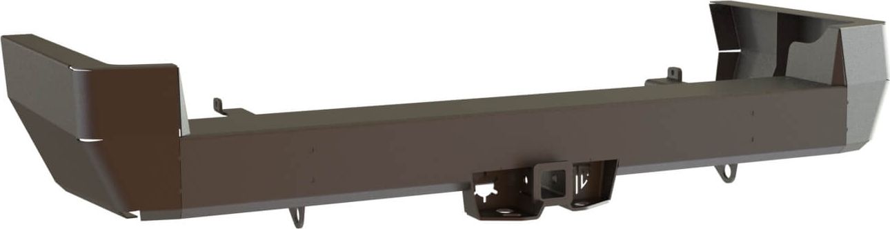 Бампер силовой STC задний для Toyota 4 Runner 1995-2002 с квадратом под фаркоп. Артикул STC-T4R-BR