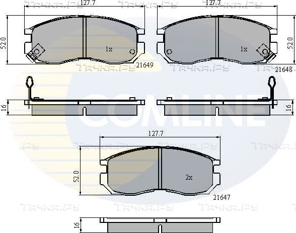 Тормозные колодки Comline Comline передние для Hyundai Santamo 1999-2002. Артикул CBP3363