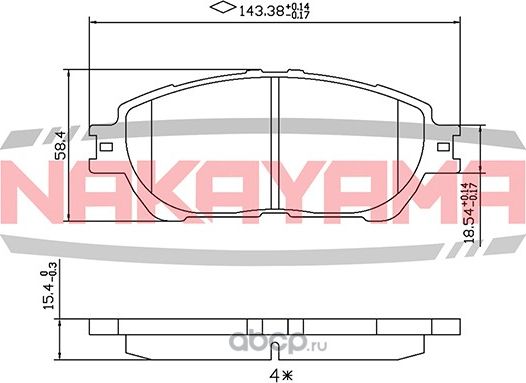 Колодки тормозные (Nakayama). Артикул P0215NY