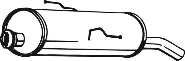 Глушитель (задняя часть) Bosal для Peugeot 206 1998-2007. Артикул 190-355