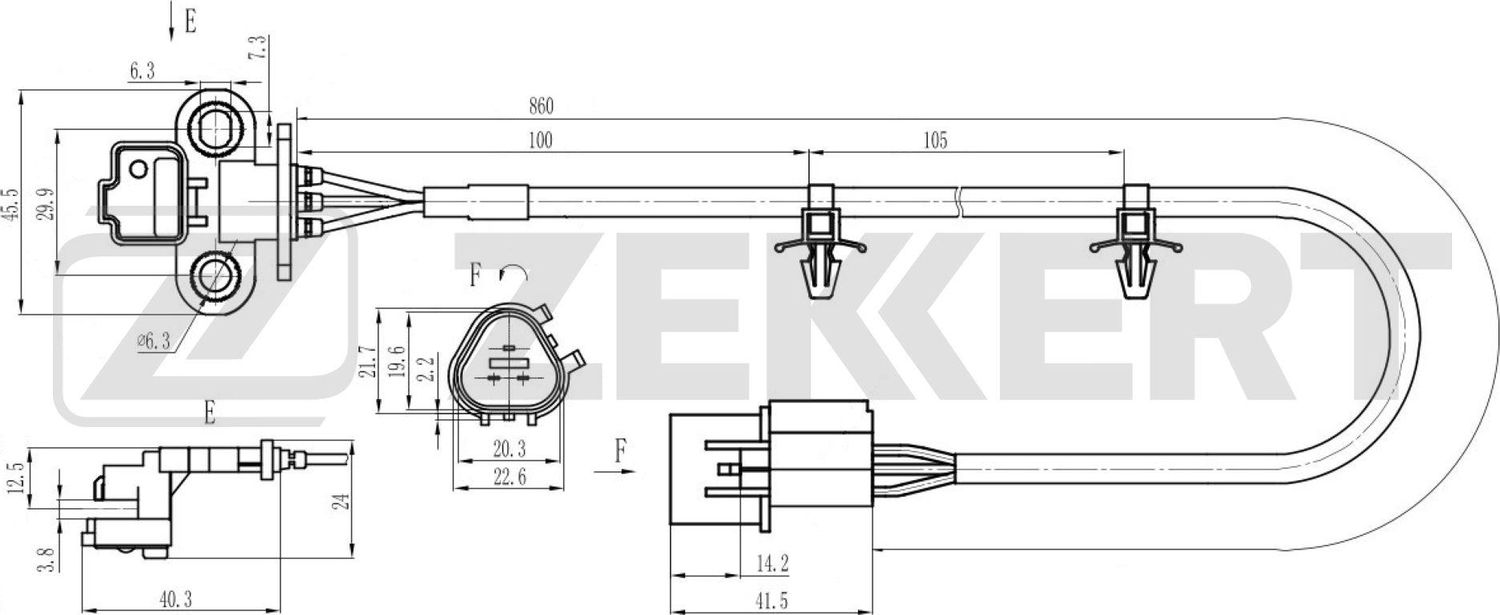 Датчик положения коленвала Zekkert. Артикул SE-4108