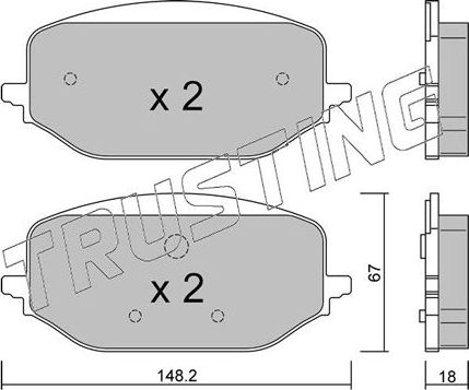 Тормозные колодки Trusting. Артикул 1351.0