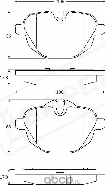 Колодки тормозные дисковые BP0408 передние, комплект, (Bapco) Bapco. Артикул BP0408