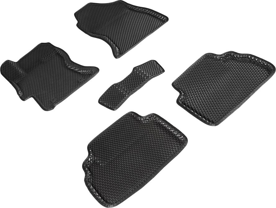 Коврики Seintex 3D EVA ромб для салона Subaru XV II 2017-2026 ЧЕРНЫЕ. Артикул 95345