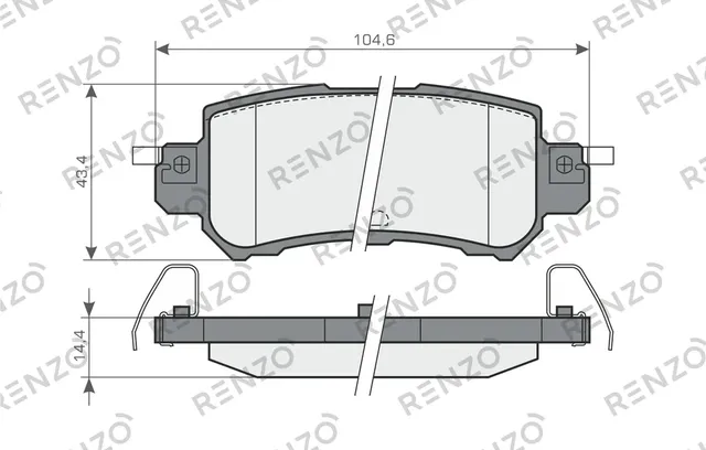 Тормозные колодки дисковые задние MAZDA CX-3 (DK) 15-MAZDA CX-5 (KE) 11-17 (Renzo) Renzo. Артикул RNZ167