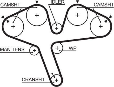 Ремень ГРМ Gates (HNBR (Hydrierter Acryl-Nitril-Butadien-Kautschuk)). Артикул 5376XS