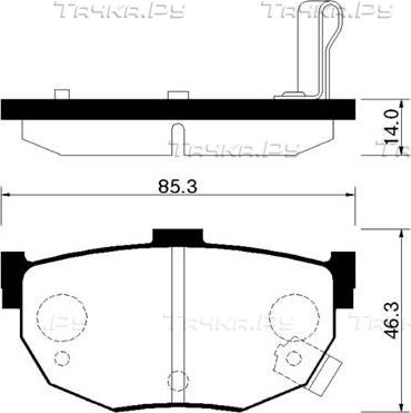 Тормозные колодки HSB задние для Hyundai Lantra II 1995-2000. Артикул HP0021