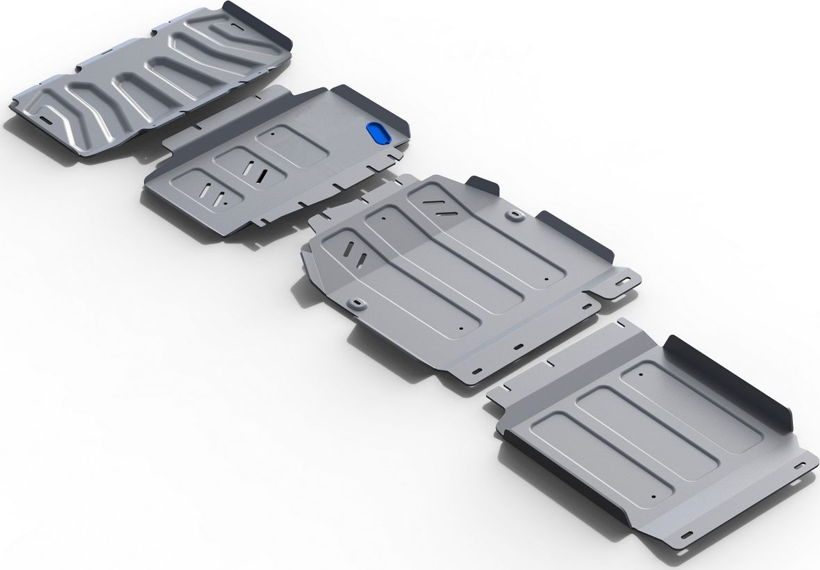 Защита алюминиевая Rival для радиатора, картера, КПП и РК Mercedes-Benz X-klasse 4WD 2017-2020. Артикул K333.3943.1