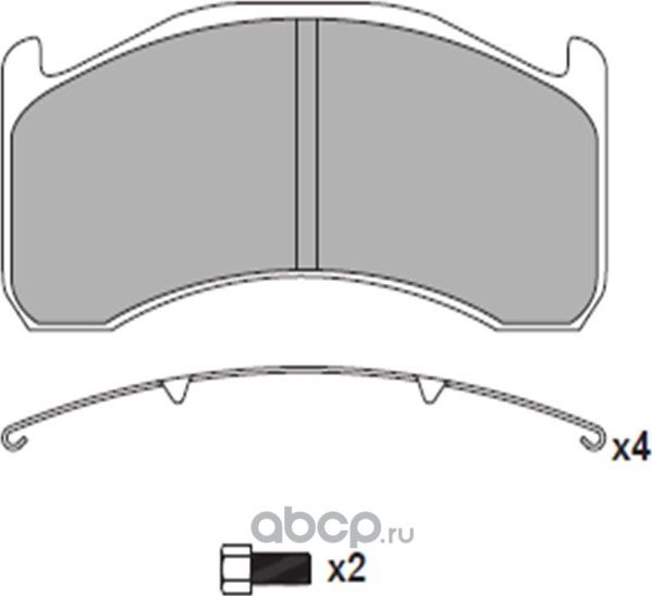 31010036_колодки тормозные! WVA29137 c р/к , перед/зад дисковый тормоз Meritor C (Wuhlermann). Артикул 31010036