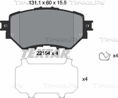 Тормозные колодки Textar. Артикул 2215401