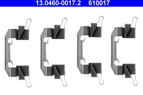 Комплектующие, колодки дискового тормоза ATE. Артикул 13.0460-0017.2