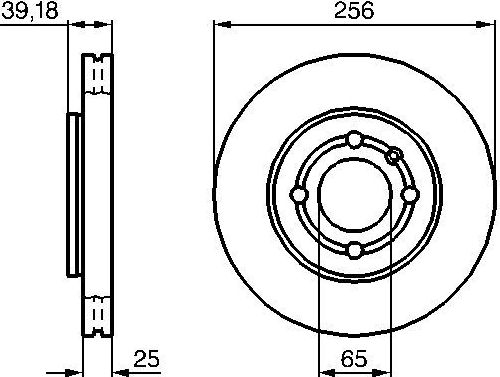 Тормозной диск Bosch передний для Volkswagen Polo III 1998-2001. Артикул 0 986 479 054